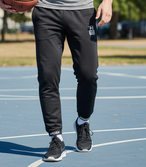 Tapered Fit Athletic Track Pants for Men